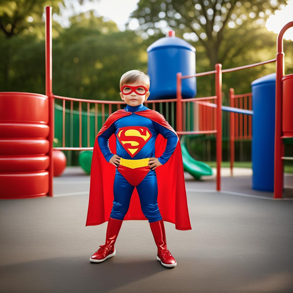 Superhero Boy in Campbell's Soup Playground