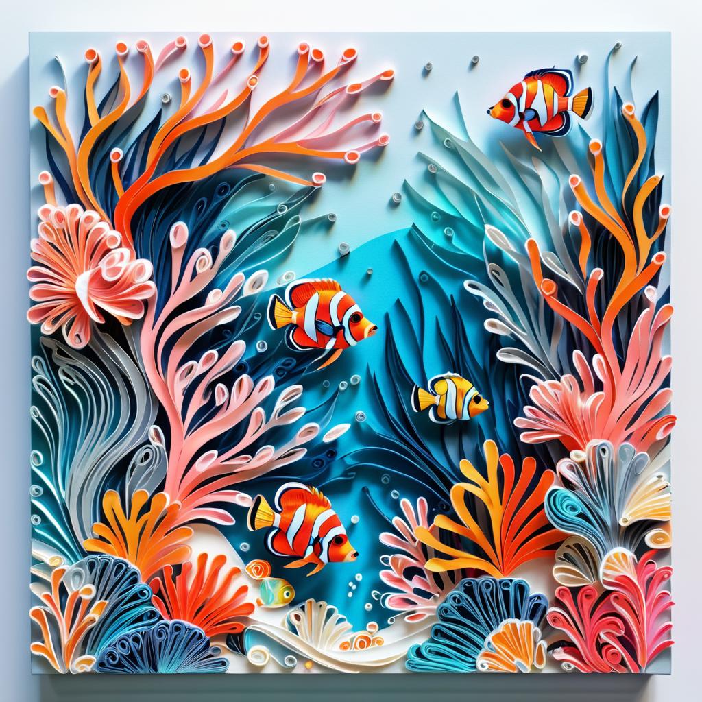 Vibrant Underwater Coral Reef Illustration