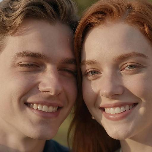 Smiling Young Couple Close-Up