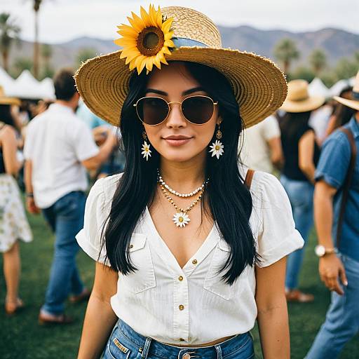 Vibrant Coachella Themed Party Scene