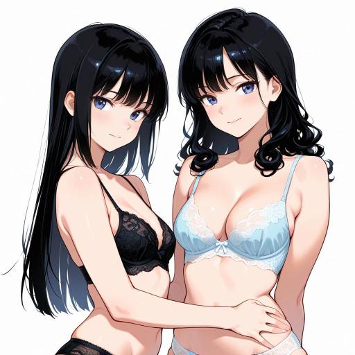 Sensual Embrace of Two Young Women Sensual Embrace of Two Young Women