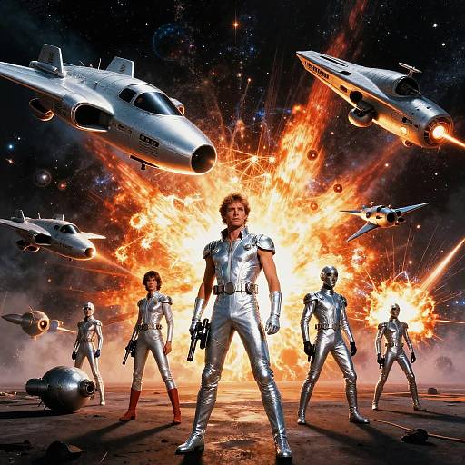 70s Sci-Fi Space Battle Posters