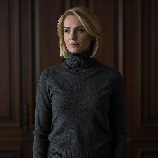 Serene Portrait of a Blonde Woman