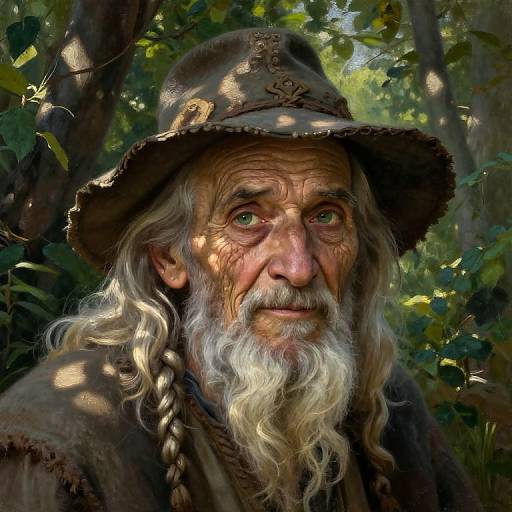 Hyperrealistic Aged Sage Portrait