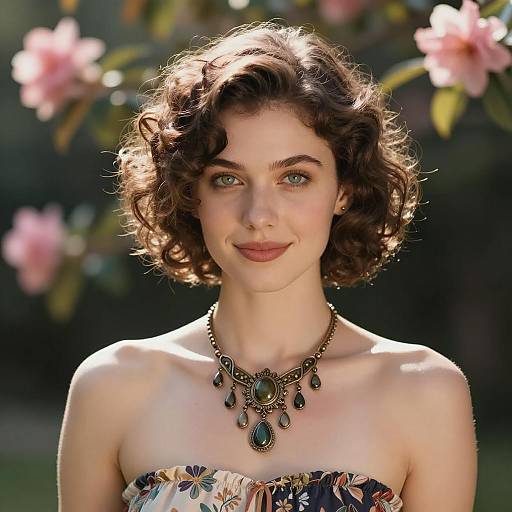 Elegant Photorealistic Woman Portrait Outdoors