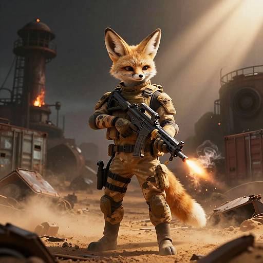 Fennec Fox Commando in Tactical Gear