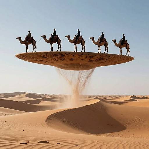 Floating Desert with Inverted Gravity