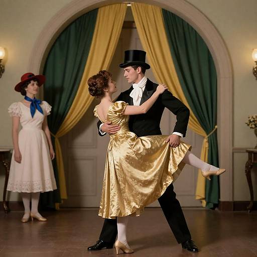 Elegant Vintage Dance Scene Capture