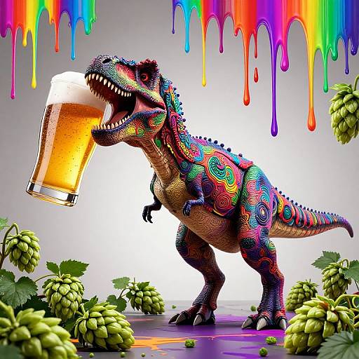 Psychedelic T-Rex IPA Party