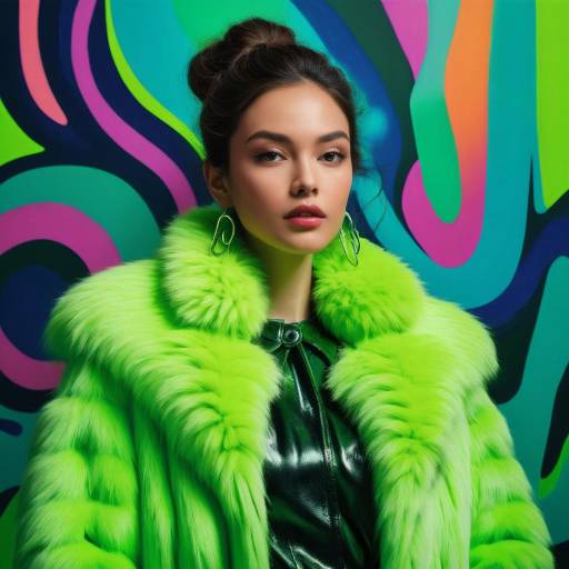 Vibrant Glamour: Neon Dreams Portrait