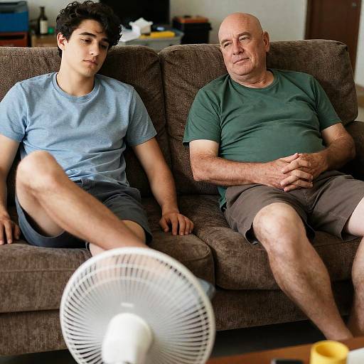 Casual Moments on a Cozy Couch