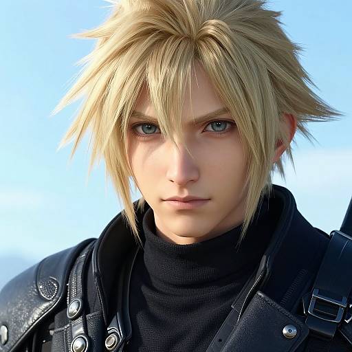 Hyperrealistic Anime Character Close-Up