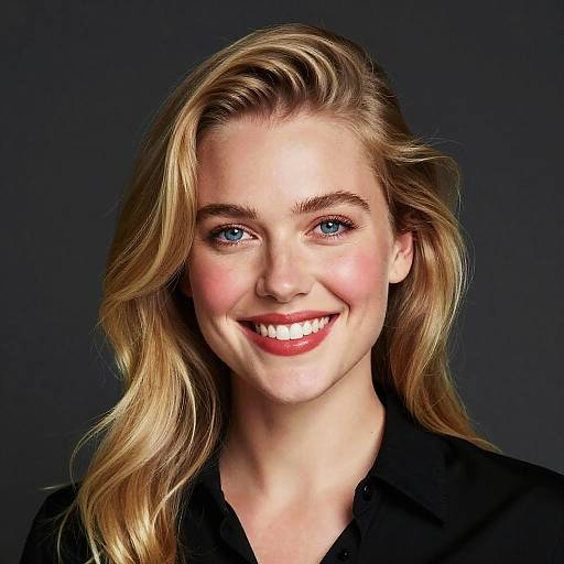 Hyper-Realistic Portrait of Smiling Woman