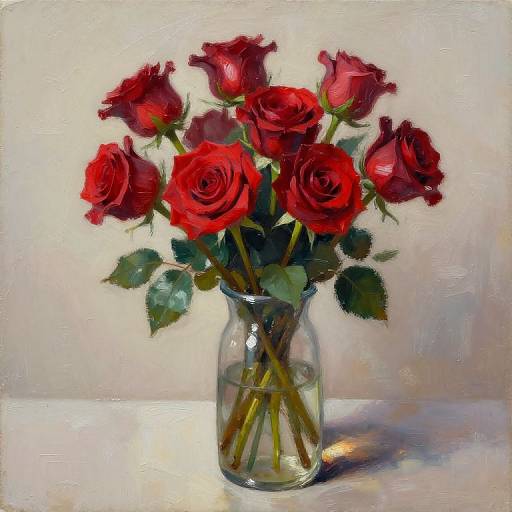 Beautiful Still Life Red Roses