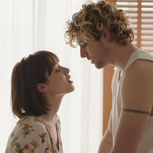 Intimate Moment Captured in Bright Light