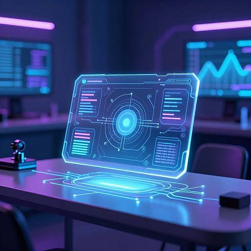 Futuristic Holographic App Interface