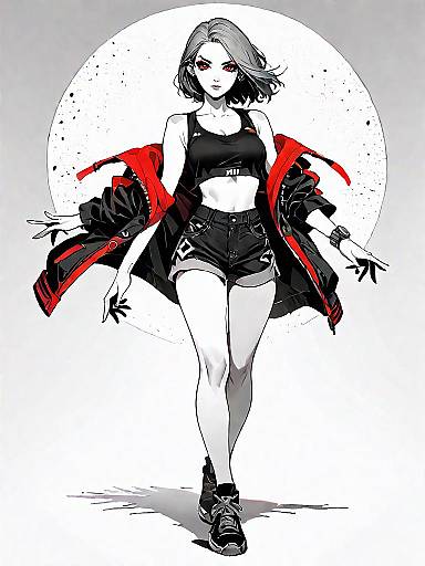 Stylish Woman in Casual Chic Outfit