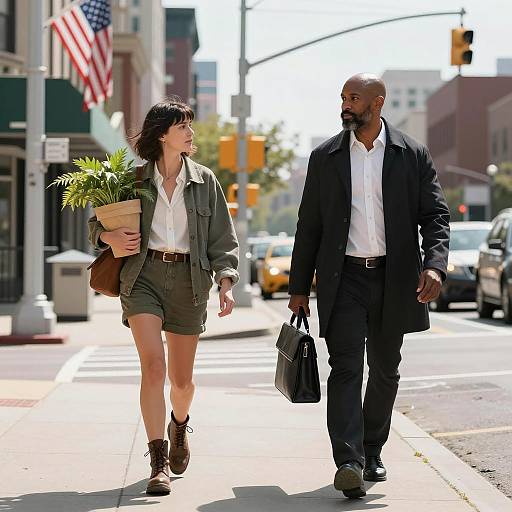 City Stroll: A Bright Encounter