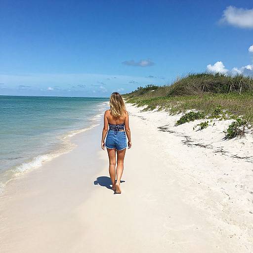 Woman Walking on Boca Grande Beach
