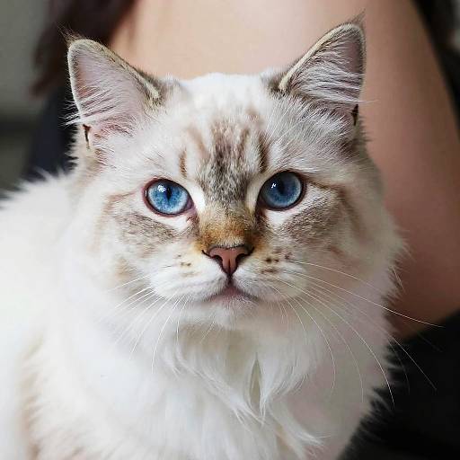 Realistic Close-Up Cat Tattoo with Blue Eyes