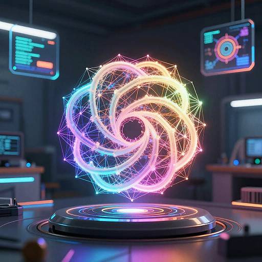 Futuristic AI Digital Artwork Creation