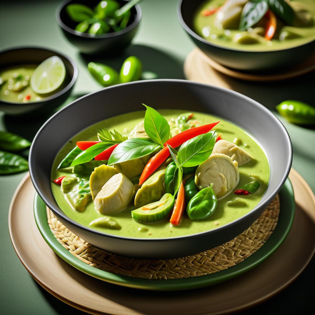 Photorealistic Thai Green Curry Delight