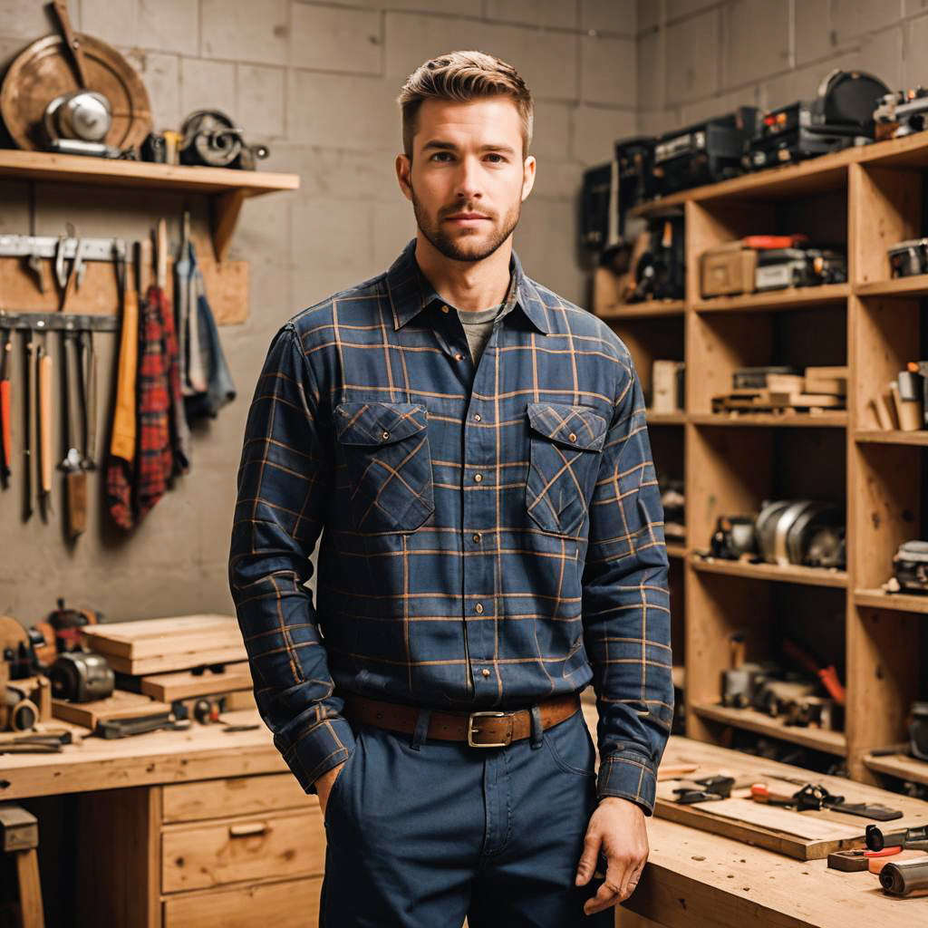 Casual Woodworker Portrait in Studio