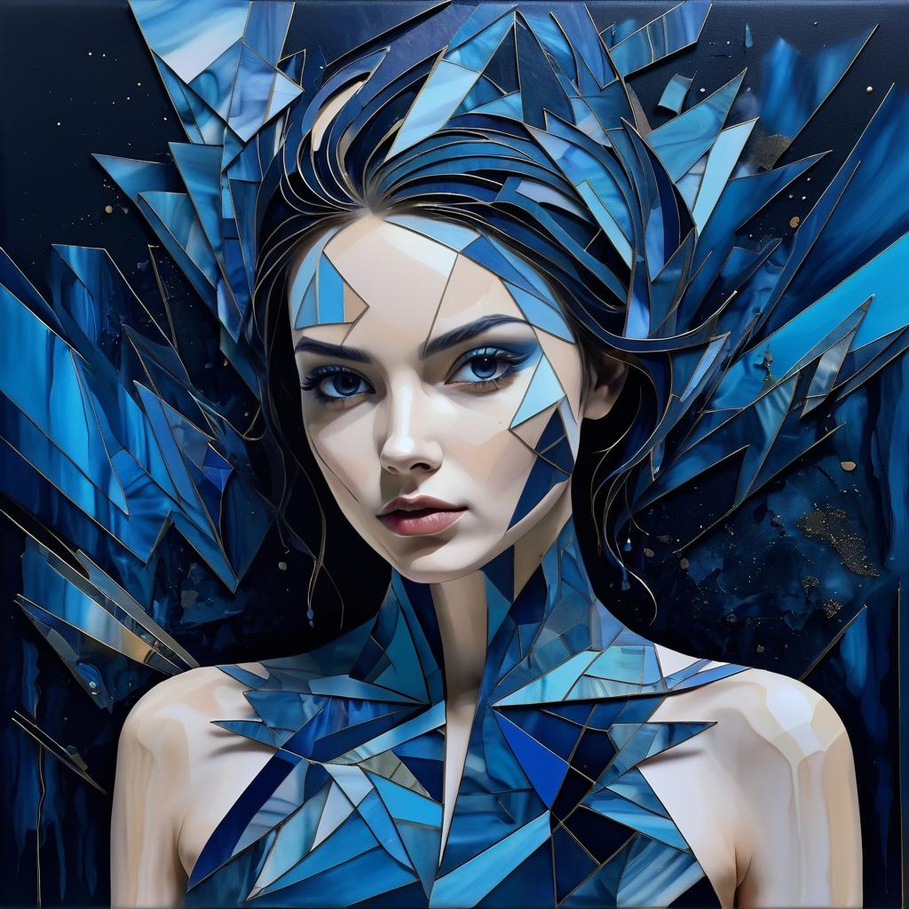 Fragmented Dance: Surreal Portrait Art