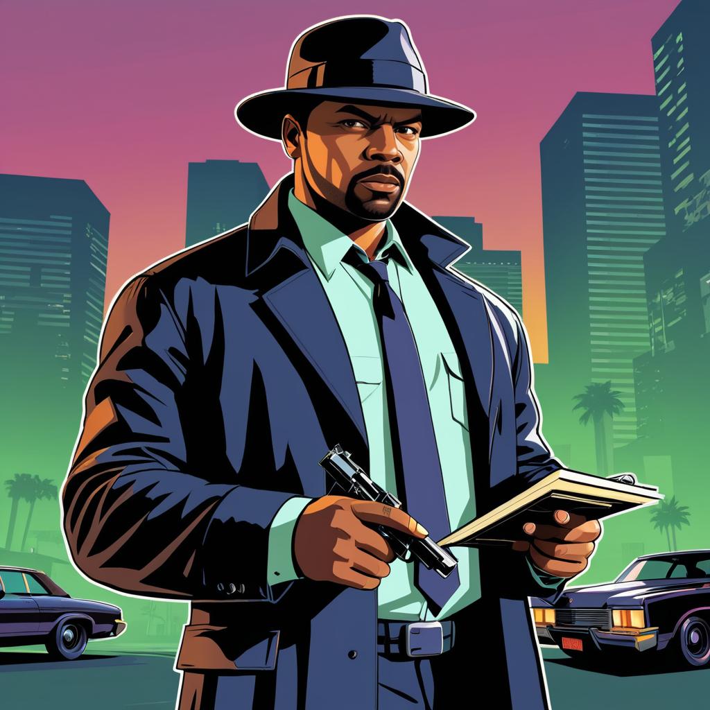 Streetwise Detective in Grand Theft Auto Style