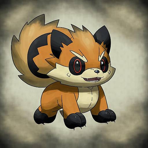 Illustration of Growlithe, pokemon in the style of Toshizou (0714)