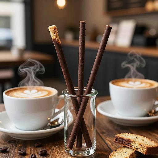 Chocolate Biscotti Coffee Stirrer Delight