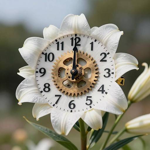 Blooming Clock Tower with Stargazer Lilies