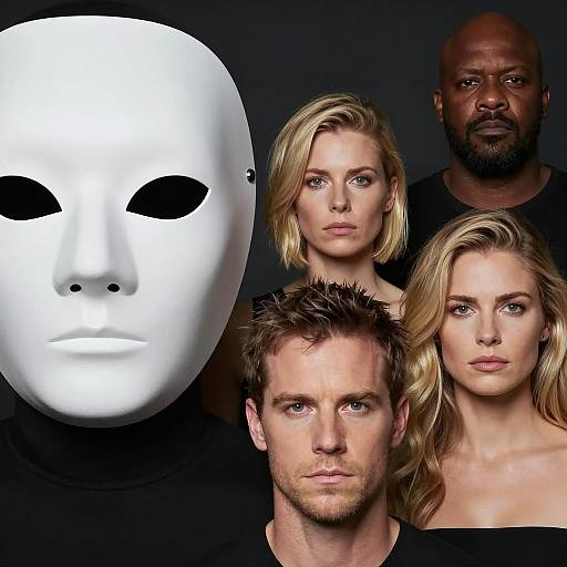 Dramatic Portraits: Six People, Dark Background