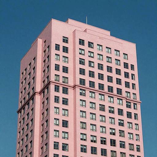 Pink Geometric Building Photography