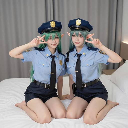 Elf Women in Police Hats
