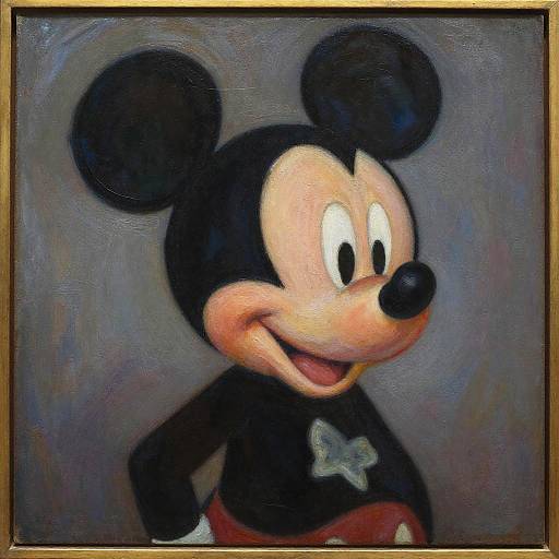 Mickey Mouse Oil Portrait