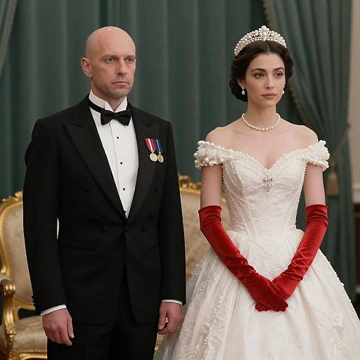 Elegant Couple in Formal Attire Photography