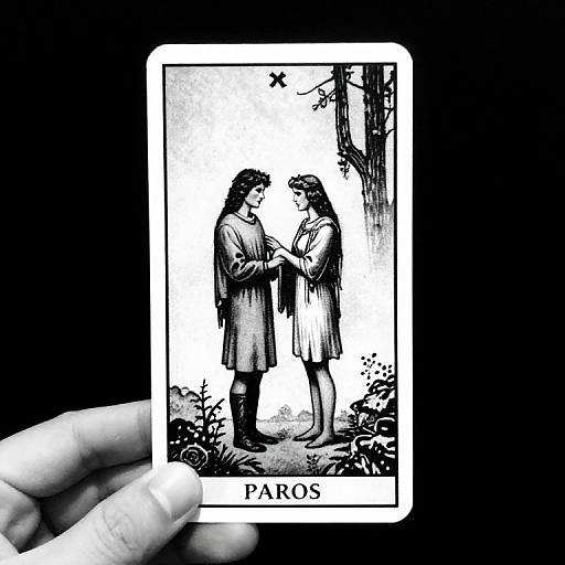 Vintage Horror Tarot Lovers Landscape