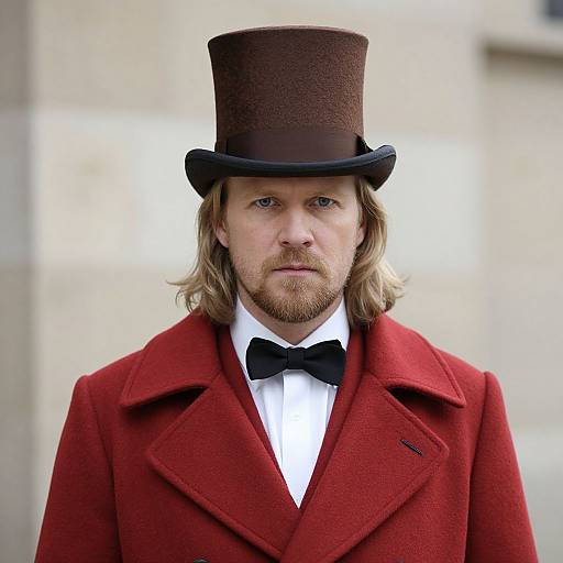 Vintage Portrait of Man in Top Hat