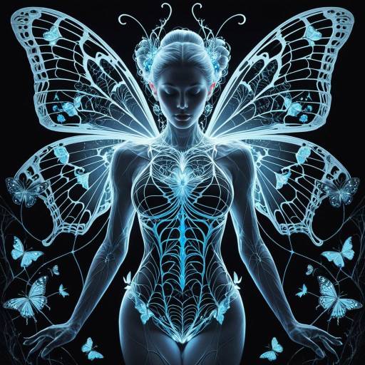 Ethereal Fairy Queen Morphing into Butterflies