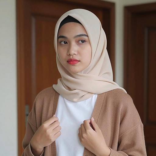 Portrait of Young Asian Woman Indoors