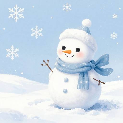 Charming Snowy Doll Wallpaper