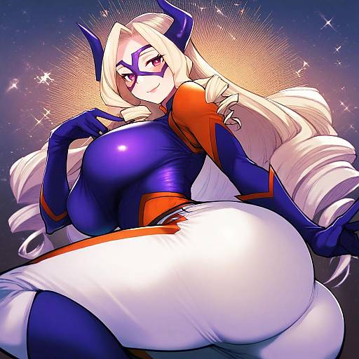 Illustration of Mount lady, boku no hero academia in the style of Kagami uekusa