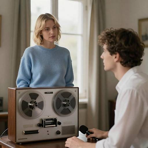 Intimate Moment in a Vintage Room