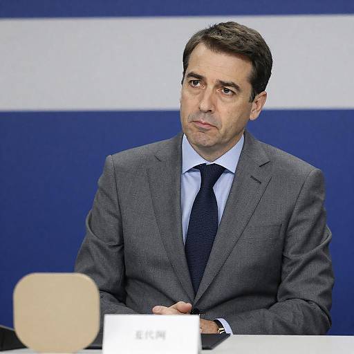 Serious Middle-Aged Man at Desk