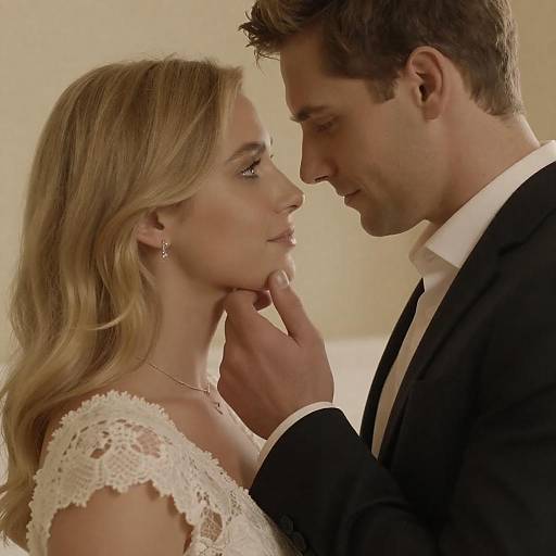 Intimate Couple's Portrait in Soft Lighting