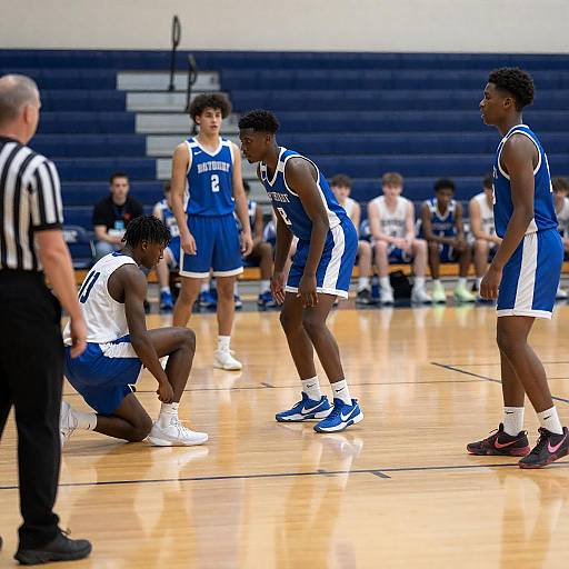 High School Basketball Timeout Scene