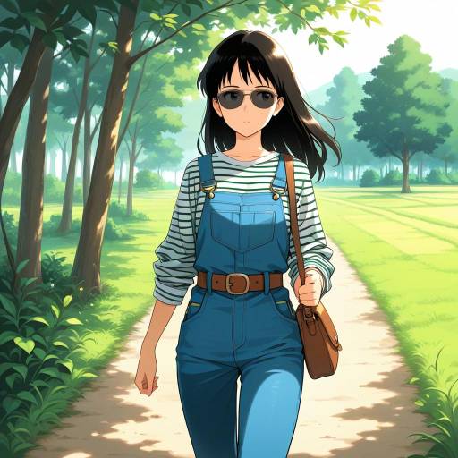 Charming Ghibli Girl in Nature Charming Ghibli Girl in Nature