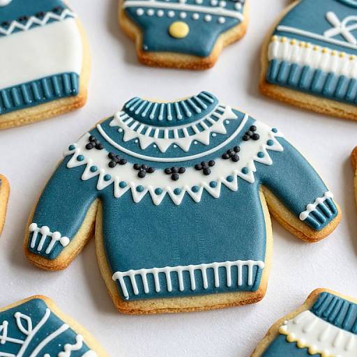Festive Fair Isle Sweater Cookies