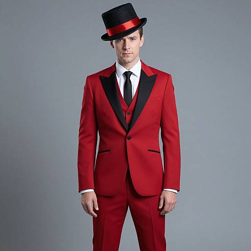 Ringmaster in Red and Black Suit